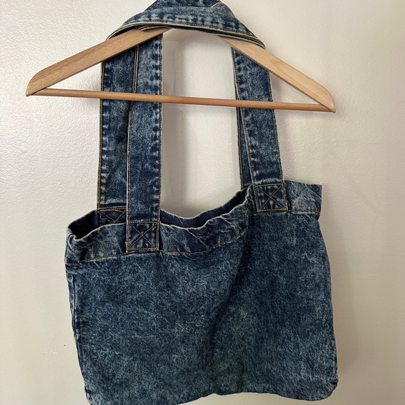 Vintage Guess Stone Wash Denim Tote Bag - Picture 2 of 2